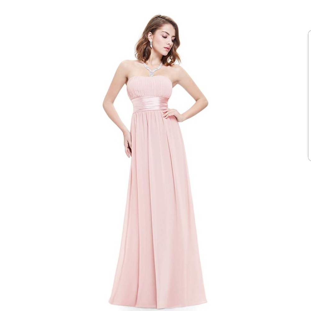 Ever-Pretty Long Chiffon Dress Pink Bridesmaid